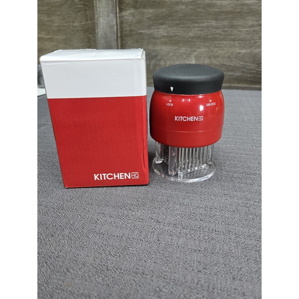 Kitchen HQ Red 4.5" Meat Tenderizer w/ 72 Razor Sharp Stainless Steel Blades